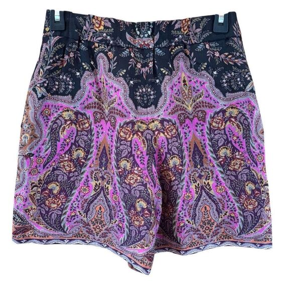KOBI HALPERIN Andi Paisley Shorts in Black Multi NWT Size XS - Picture 6 of 10